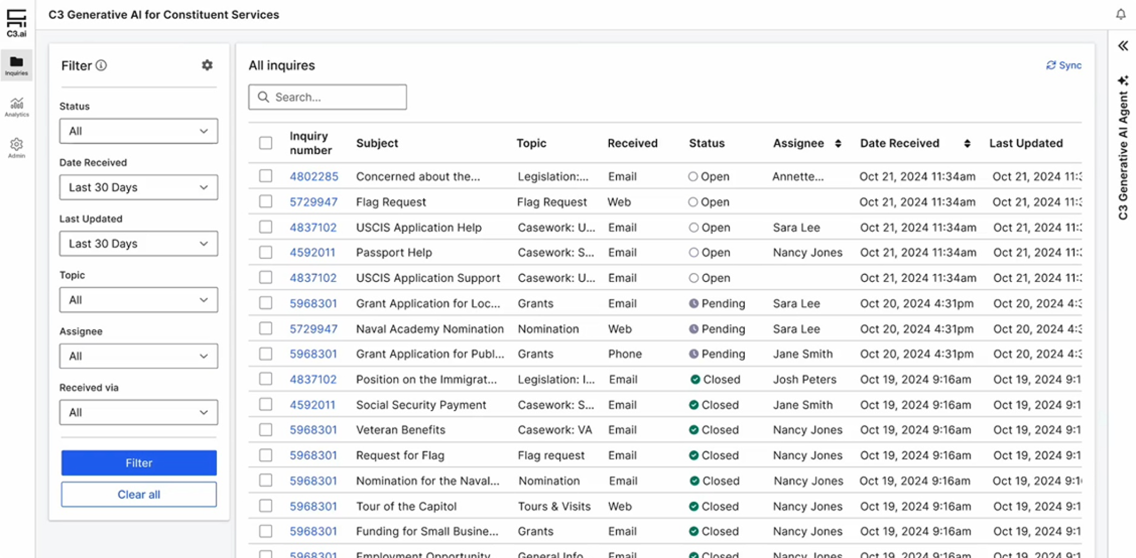 C3 AI Generative AI for Constituent Services