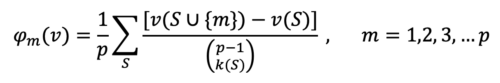 Shapely Values formula